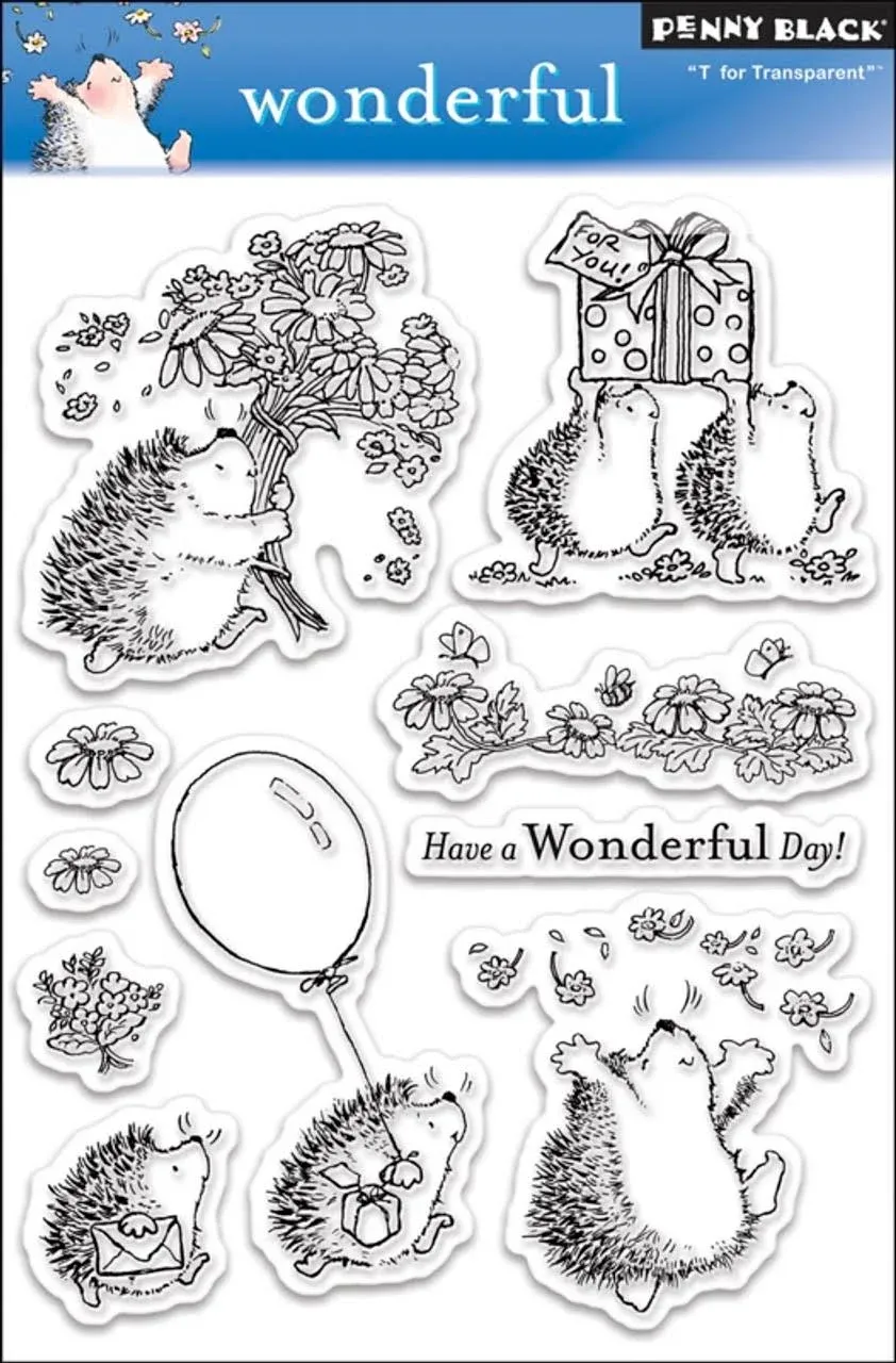 Penny Black Wonderful Day Hedgehog Clear Stamps | Michaels®