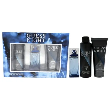 Guess Night for Men 3 PC Set (3.4 oz EDT + 6.0 oz Deodorant + 6.7 oz Shower Gel)