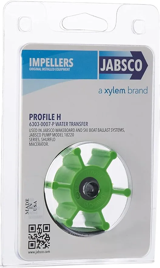 Jabsco 6303-0007-p Impeller Kit - 6 Blade - Urethane - 2" Diameter