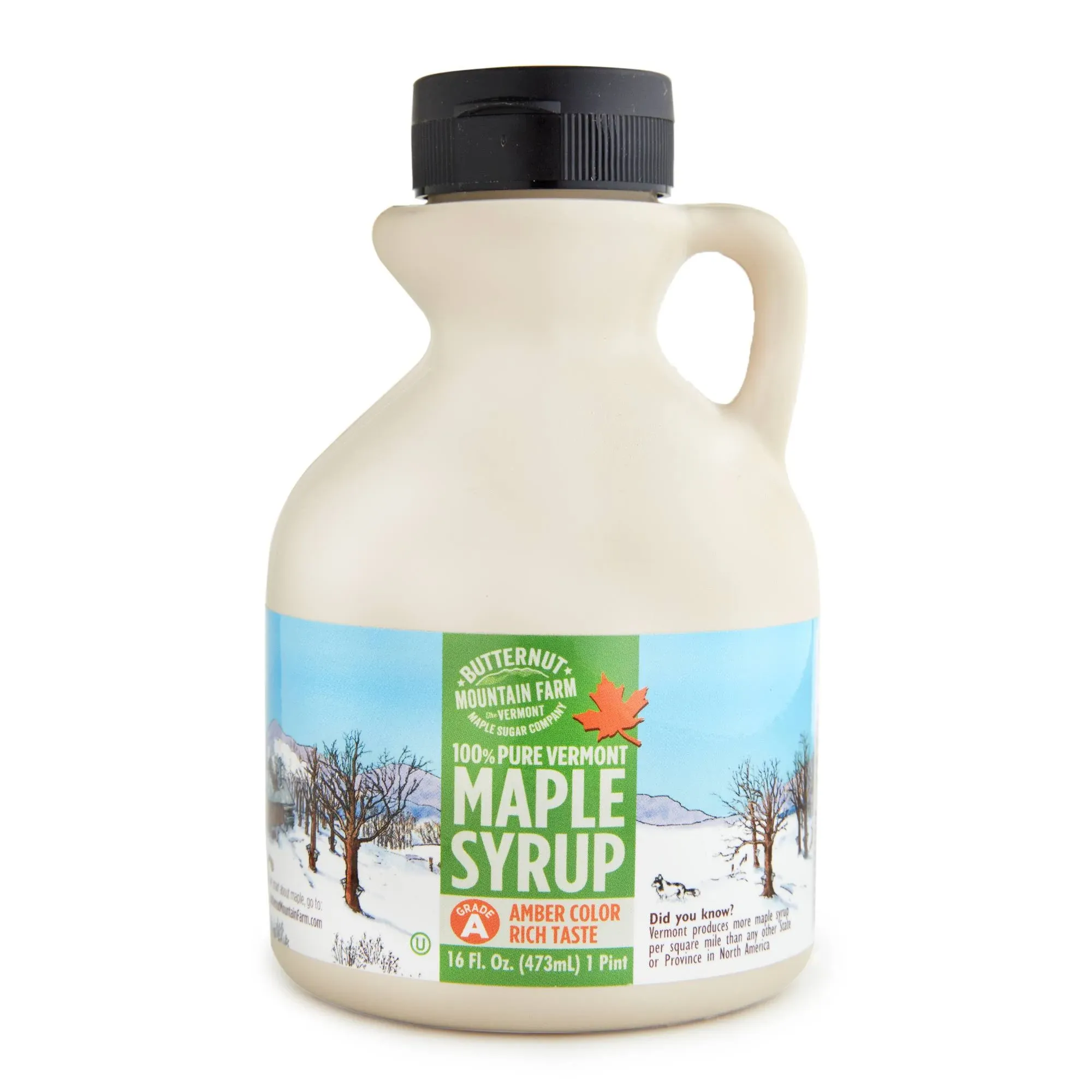 Vermont Maple Syrup - Plastic Jug - Medium Amber - 1 Pint