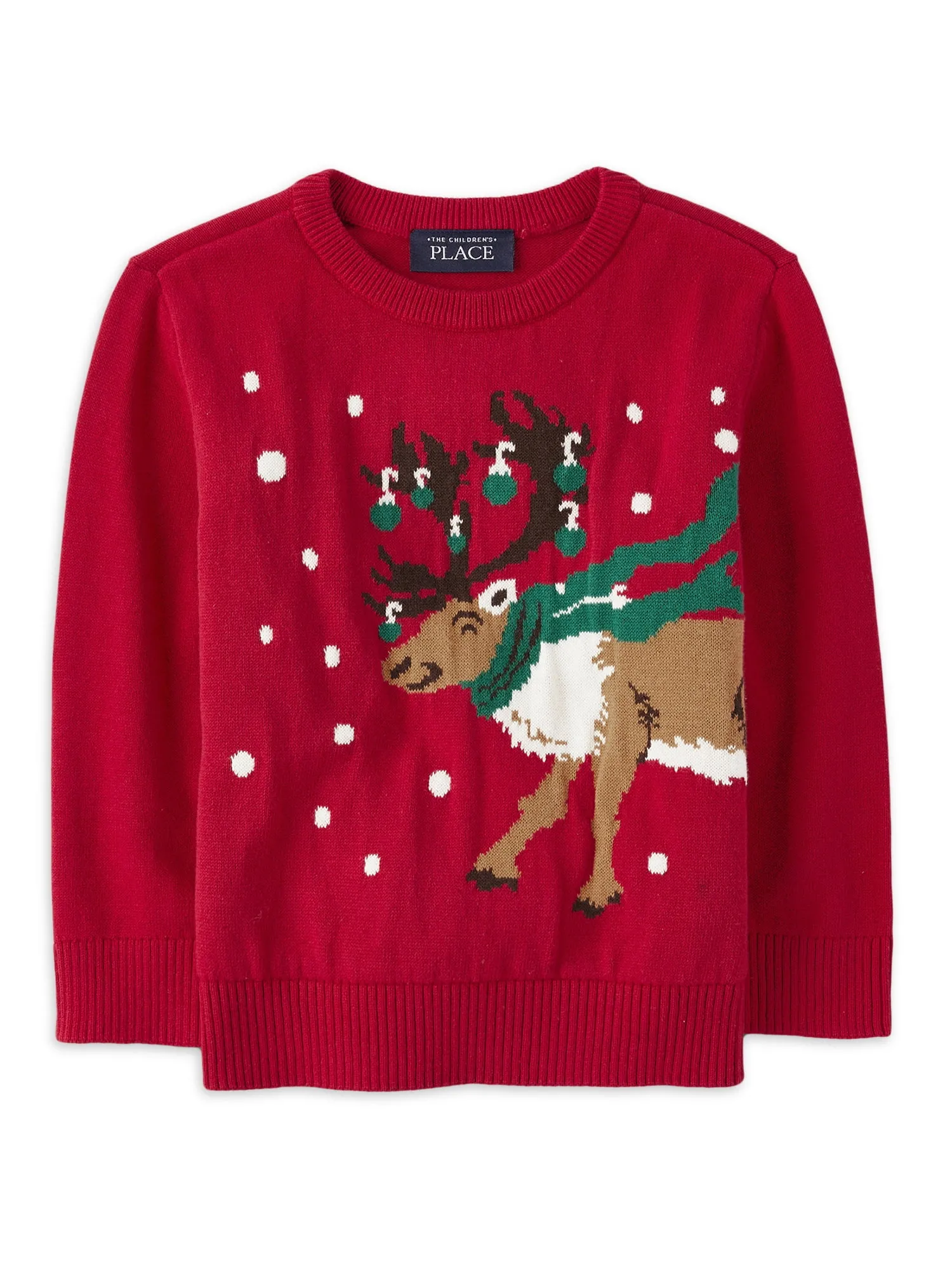 The Children's Place Baby And Toddler Boys Intarsia Reindeer Sweater