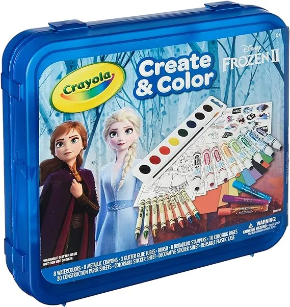 Crayola Frozen 2 Coloring Art Case, Arts & Crafts, Gift for Kids, Ages 5, 6, 7, 8, Packaging May Vary