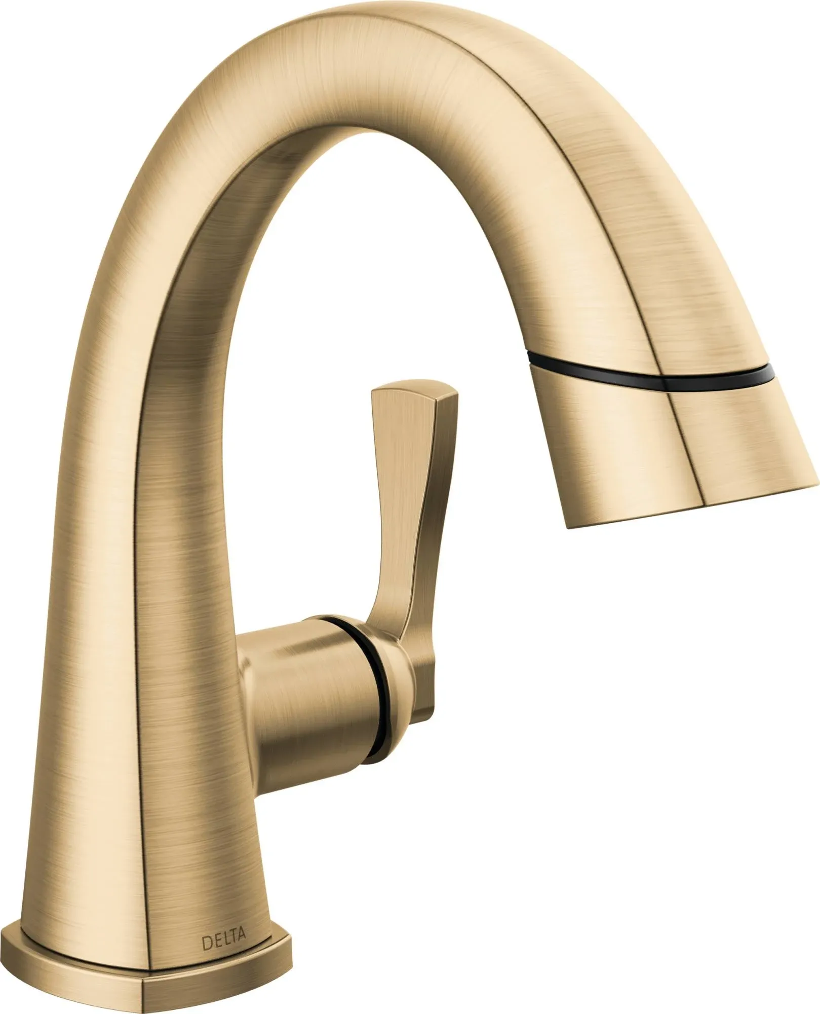 Delta 577-CZPD-PR-DST Lumicoat Champagne Bronze Stryke Single Handle Pull Down Bathroom Faucet