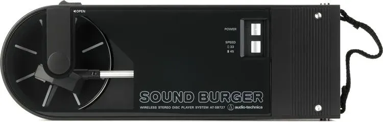 Audio-Technica Consumer Sound Burger Manual Two-Speed Turntable (Black)