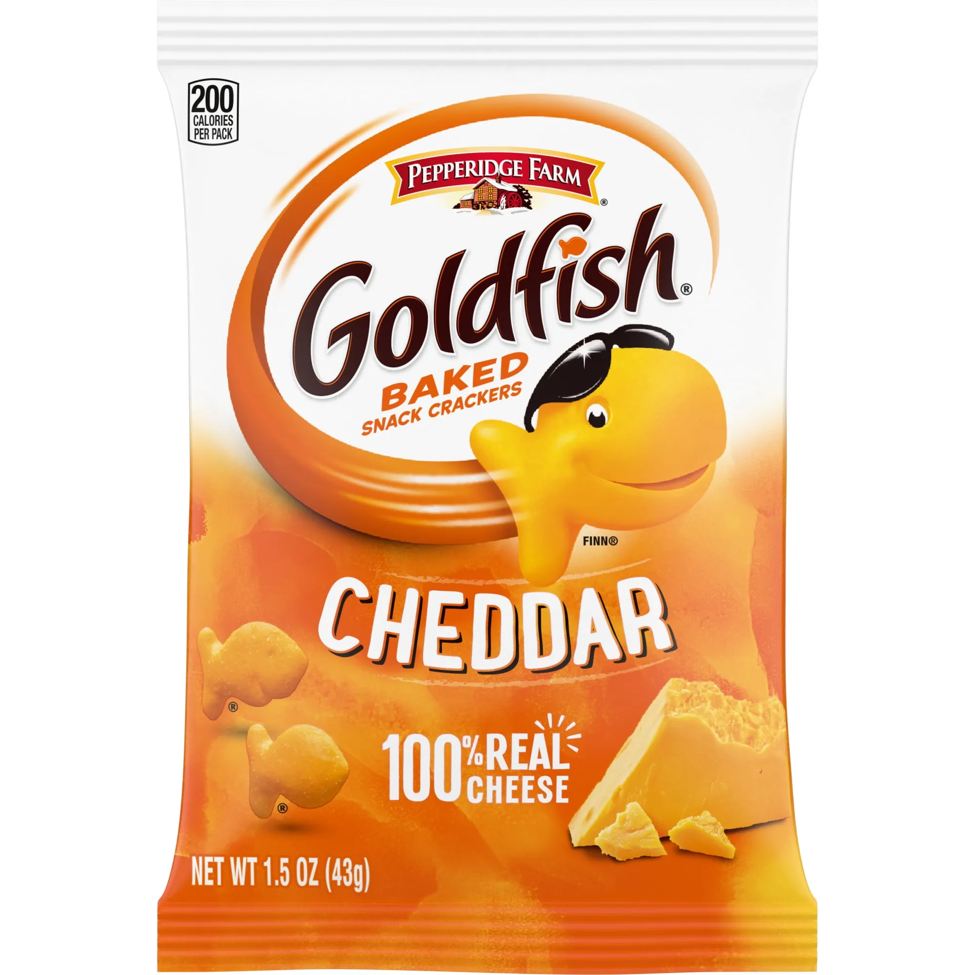 Pepperidge Farm Goldfish Cheddar Crackers, 1.5 oz. Single-Serve Snack Pack