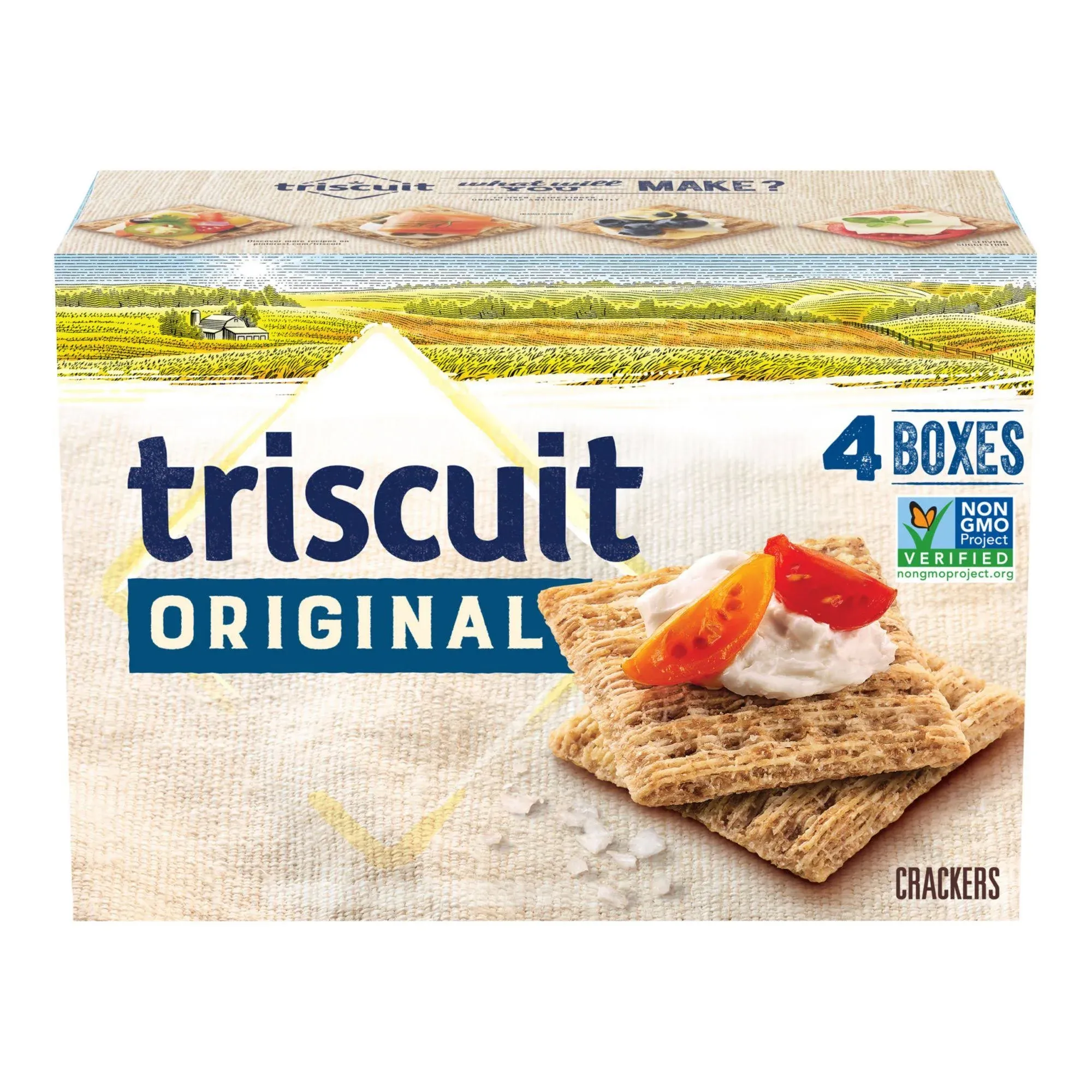 Triscuit Crackers Original with Sea Salt, 8.5 oz Box, 4 Boxes/Pack