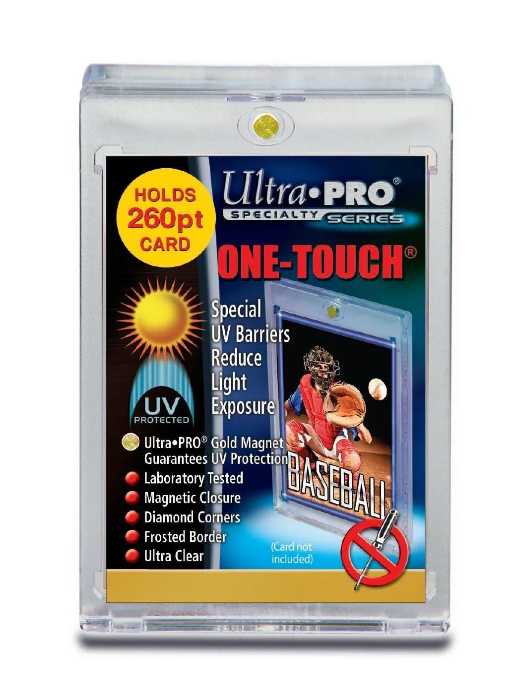 Ultra Pro Card Supplies UV Protection One-Touch Card Holder [Holds 260pt. Cards]