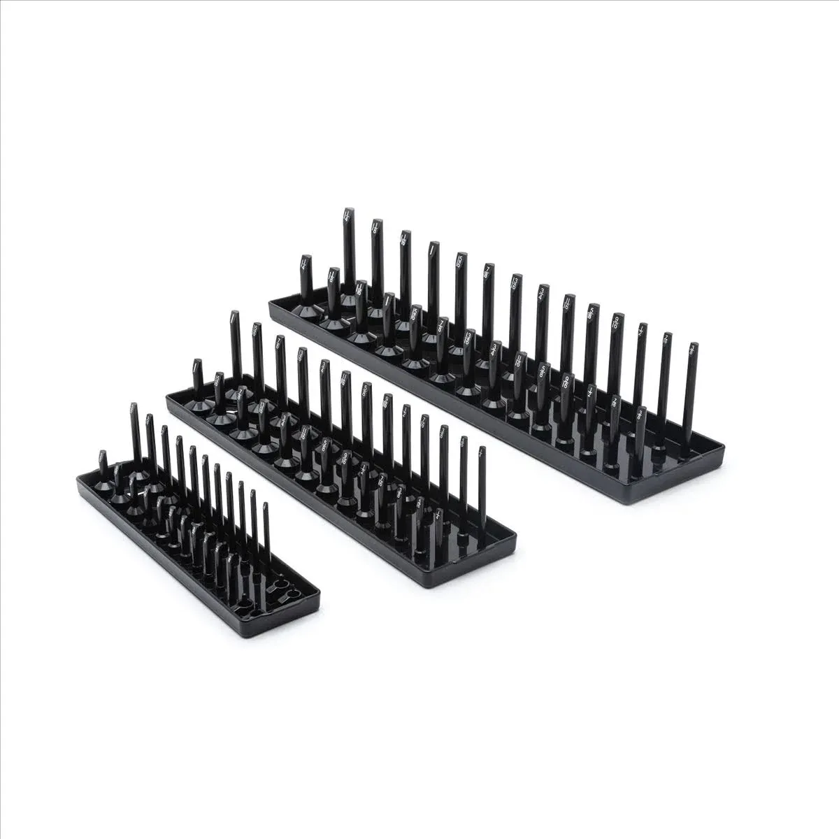 GearWrench 83118 3 Piece Black SAE Socket Tray Set