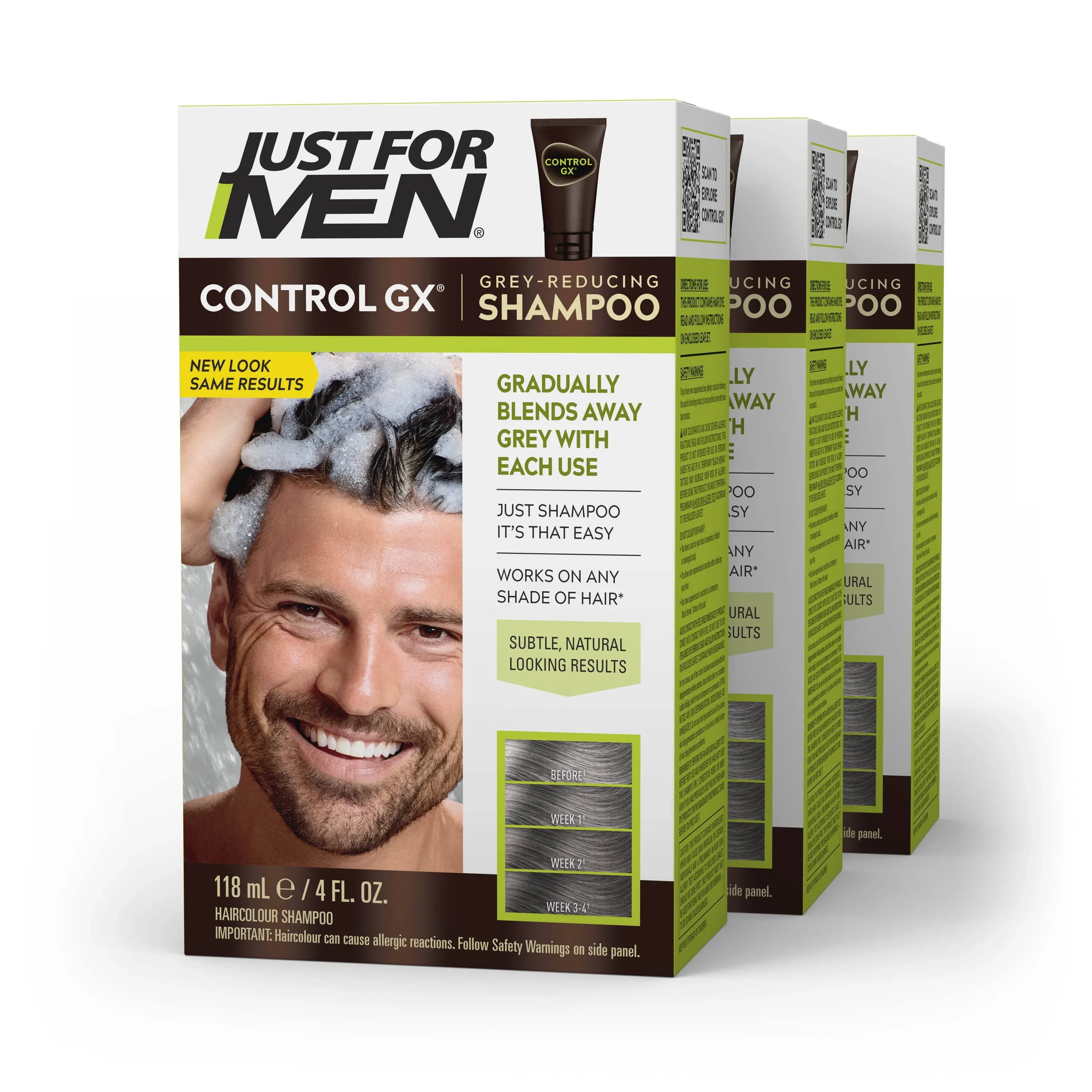 Just For Men CONTROL GX Grey Reducing 2in1 4oz ( 3 pack ) 