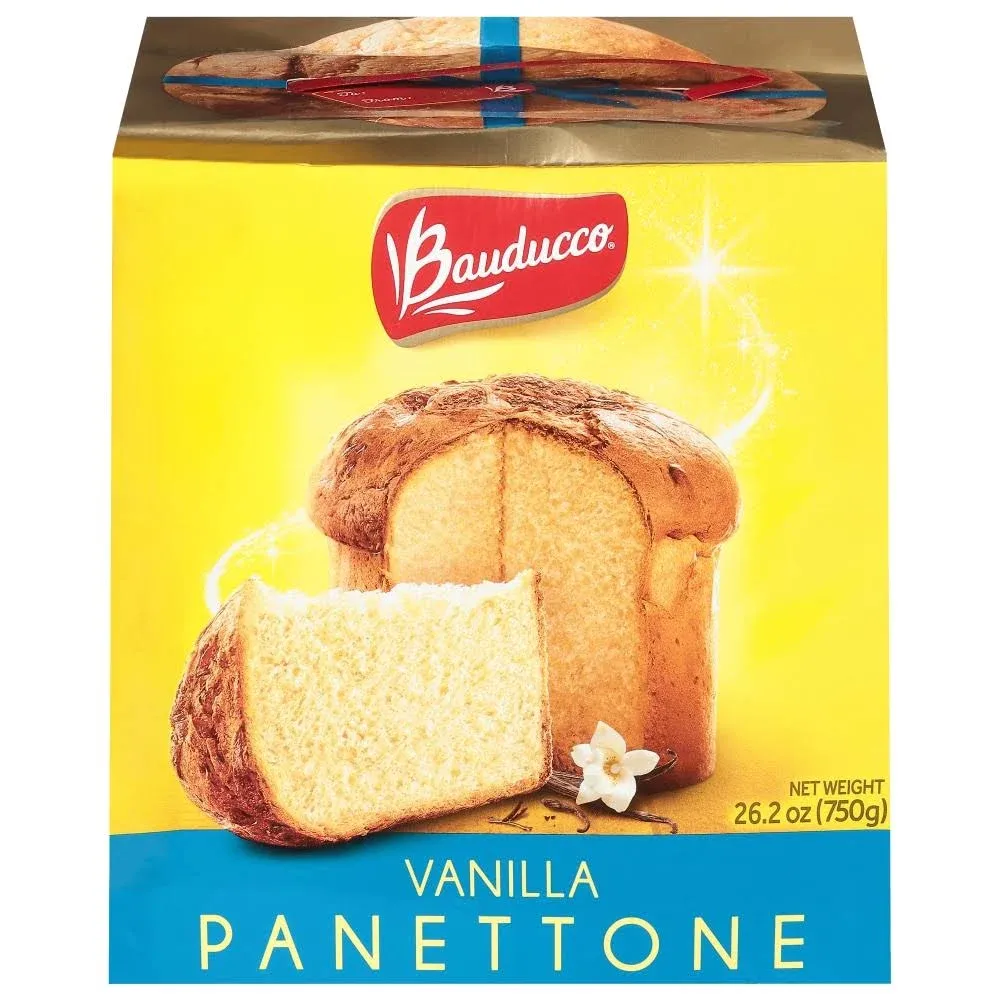 Bauducco Vanilla Panettone, Moist & Fresh, Traditional Italian Recipe, Holiday Cake 24.0oz (Pack of 1)