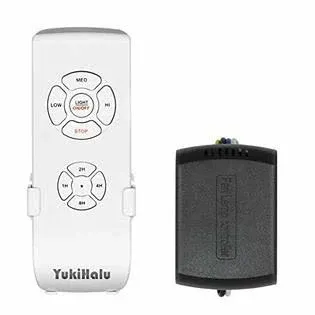 YukiHalu Small Size Universal Ceiling Fan Remote Control kit, ETL&FCC Listed, Beep ON/Off Setting, Wireless Remote Controls with Timing