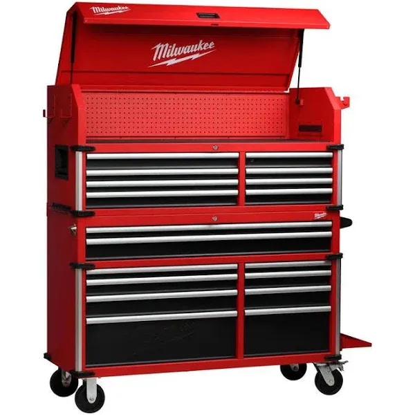 Milwaukee 56" Premium 18-Drawer Tool Box Chest and Cabinet Combo with Electronic Keypad Lock