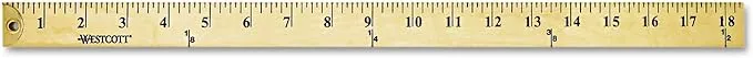 Westcott 10425 Wood Yardstick with Metal Ends, 36-Inch