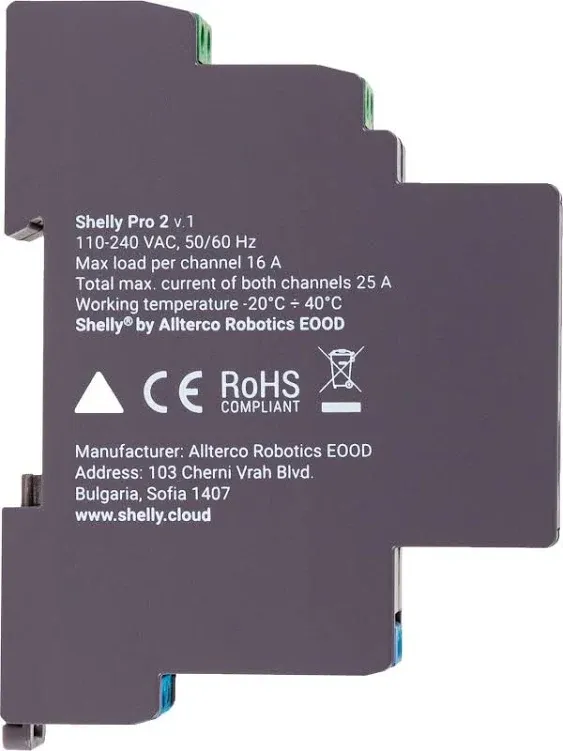 Shelly Pro 2 Wlan Smart Relay Black