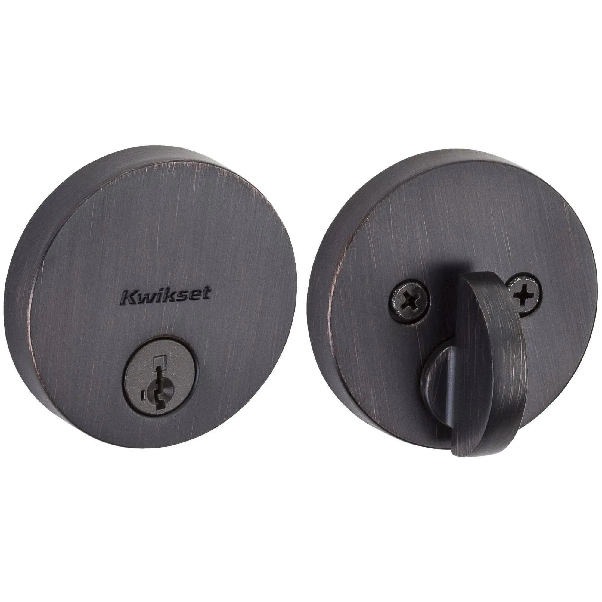 Kwikset Uptown Deadbolt Lock in Venetian Bronze