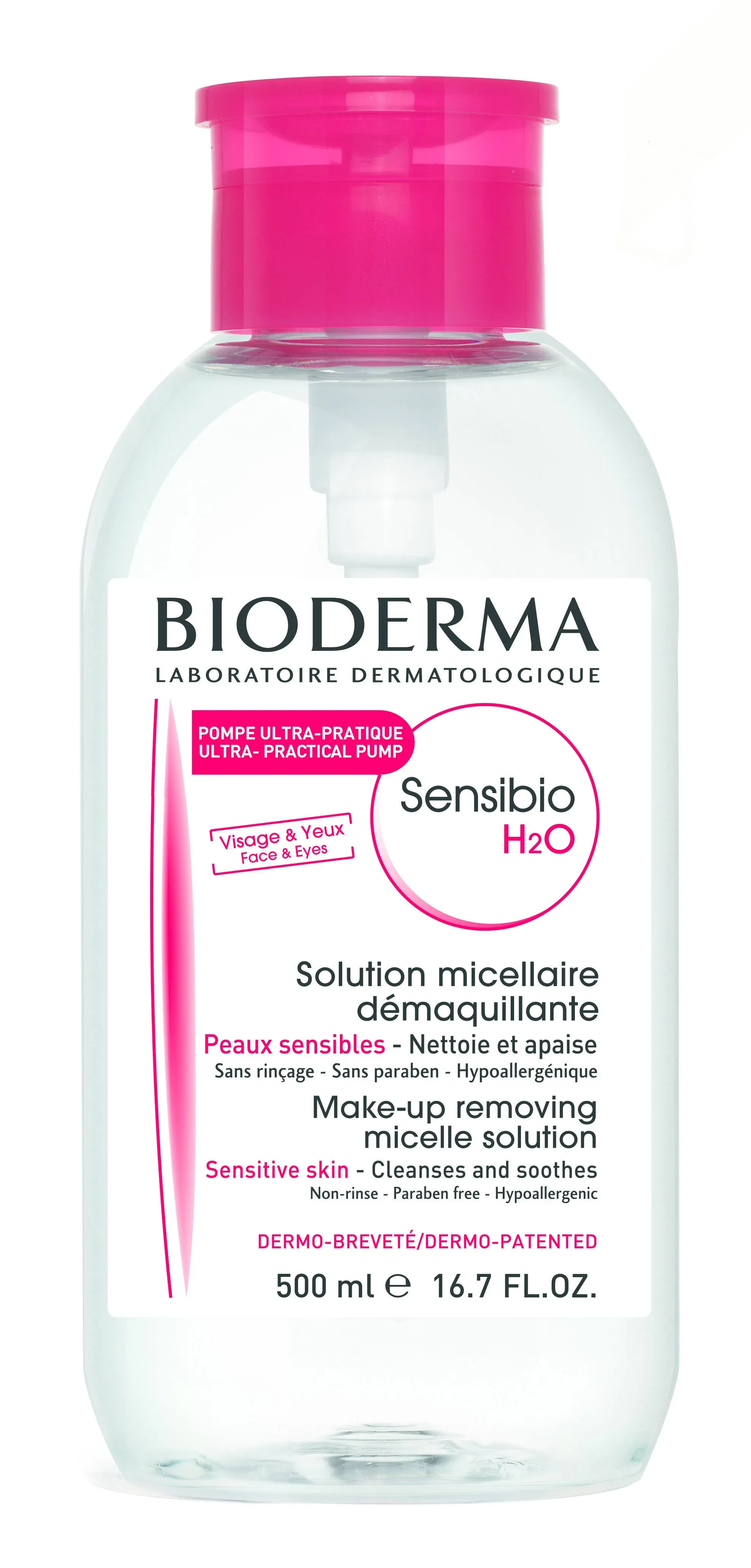 Bioderma Sensibio H2O Micelle Solution Makeup Remover - 16.9 fl oz bottle