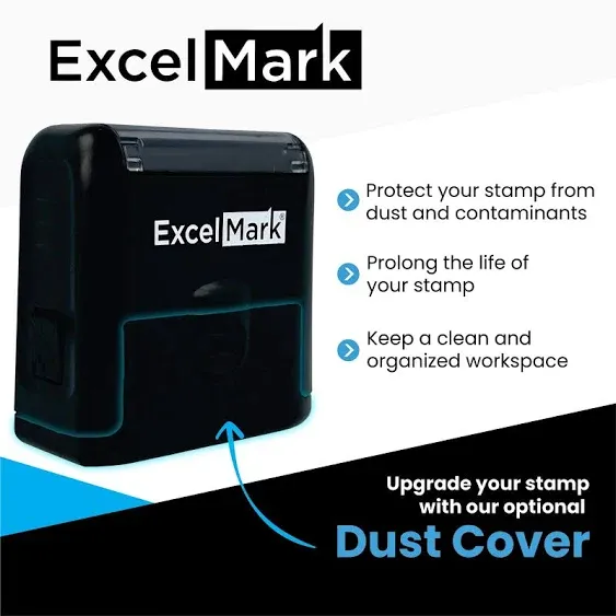 ExcelMark Custom Rubber Stamp – Clean & Easy Stamping – Personalized Self-Inking Stamp (Medium)