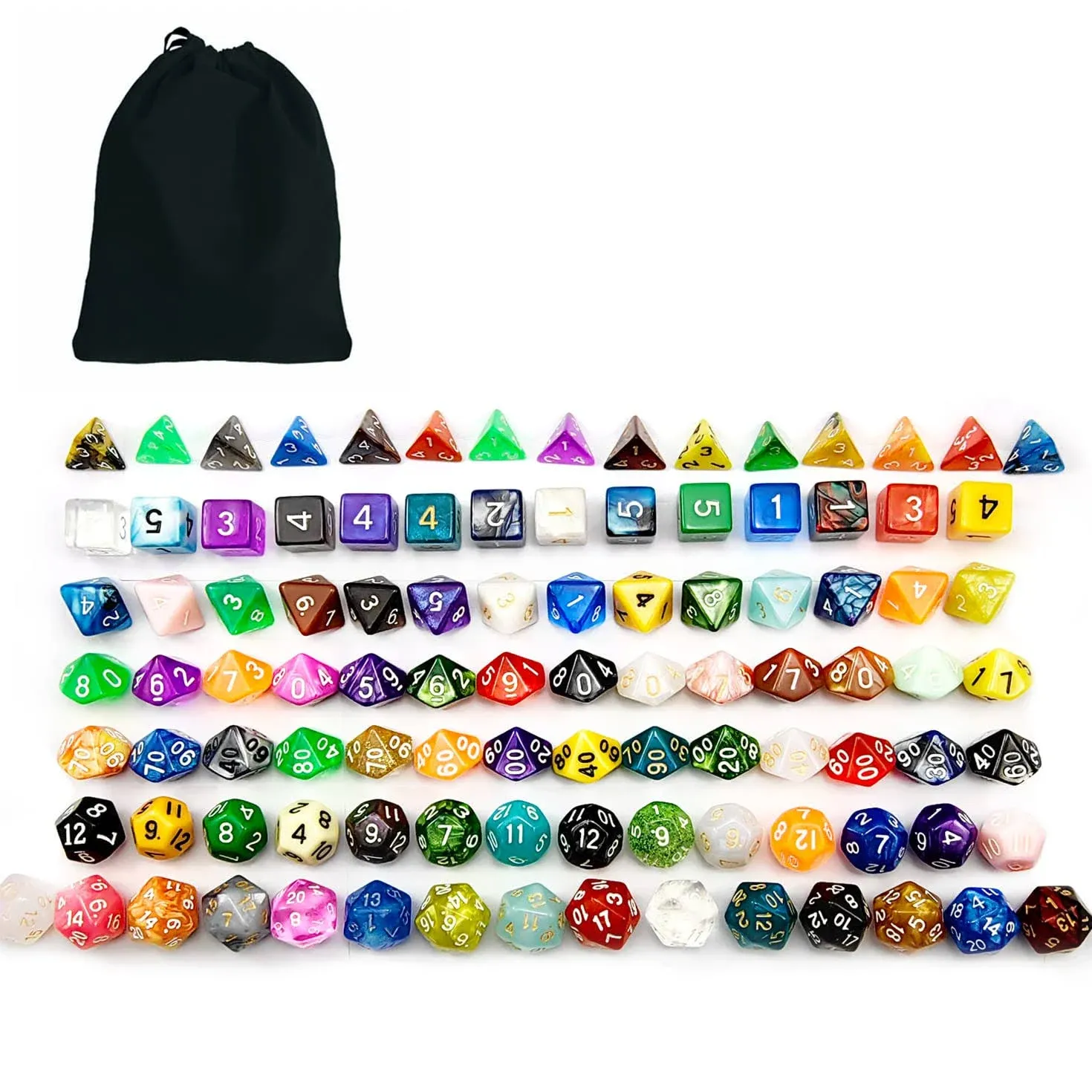 Bescon Dice 100pcs Big Set