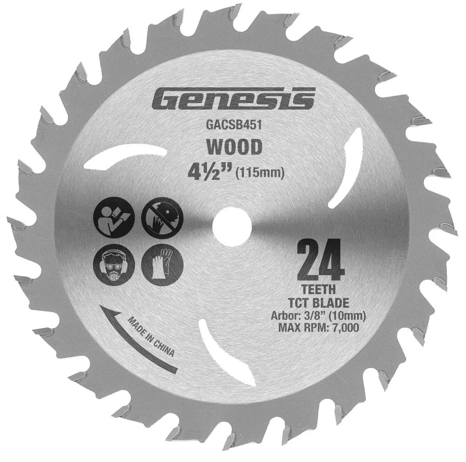 Genesis GACSB451 4 1/2" 24-Teeth Tungsten Carbide-Tipped Circular Saw Blade