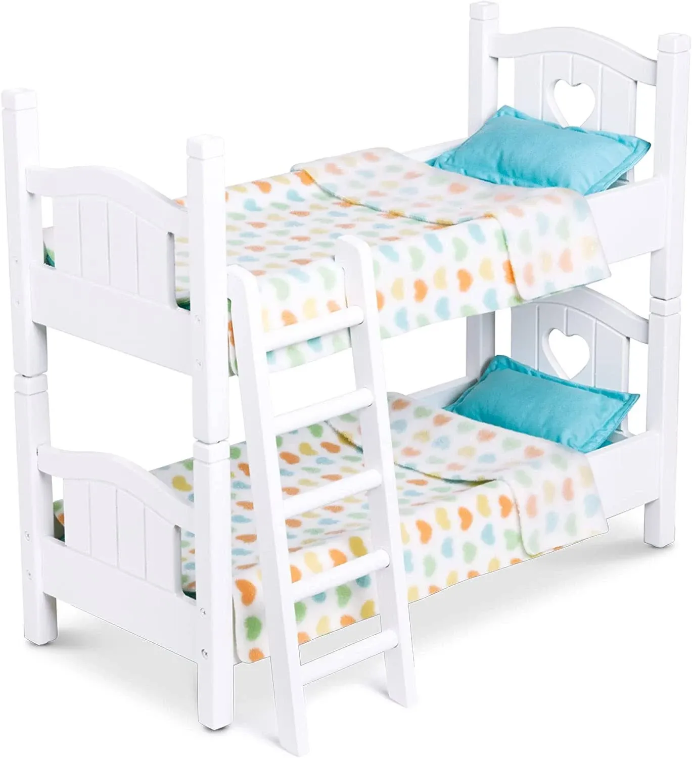 Melissa & Doug Mine to Love Wooden Play Bunk Bed for Dolls Up to 18 inches ...