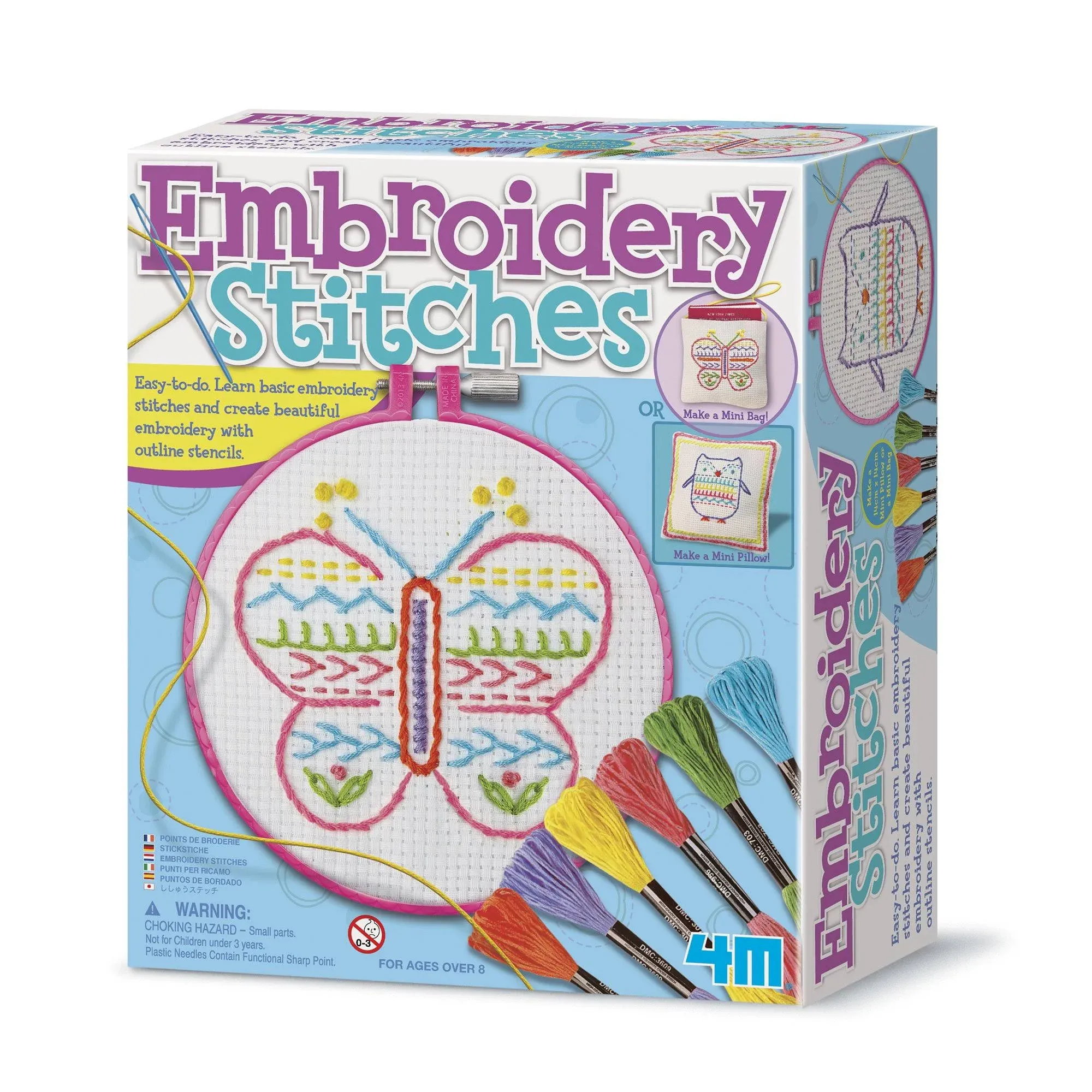 Embroidery Stitches Kit, 14 X 14centimeters, Multicolor