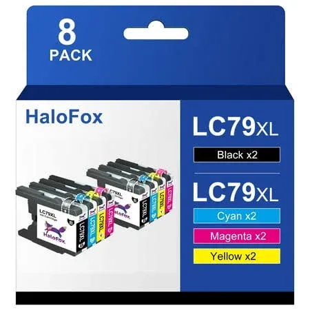 LC75 Ink Cartridges Replacement for Brother LC75 LC71 LC79 XL for MFC-J6510DW MFC ...