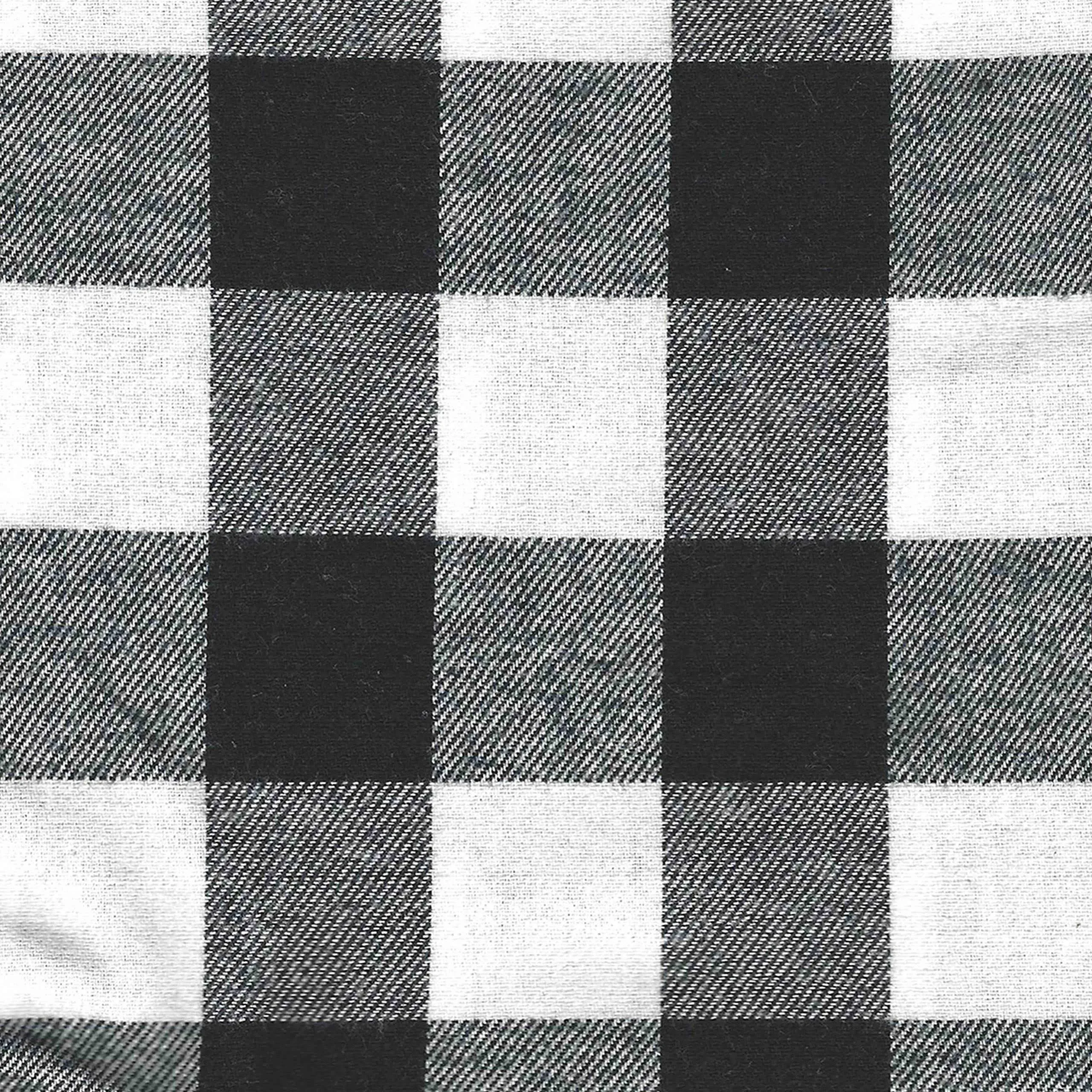 Yarn Dyed Flannel Plaid Black &amp; White (15 Yard Bolt) 