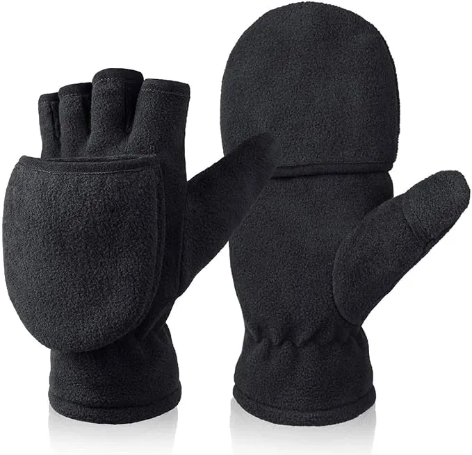 Winter Convertible Polar Fleece Gloves