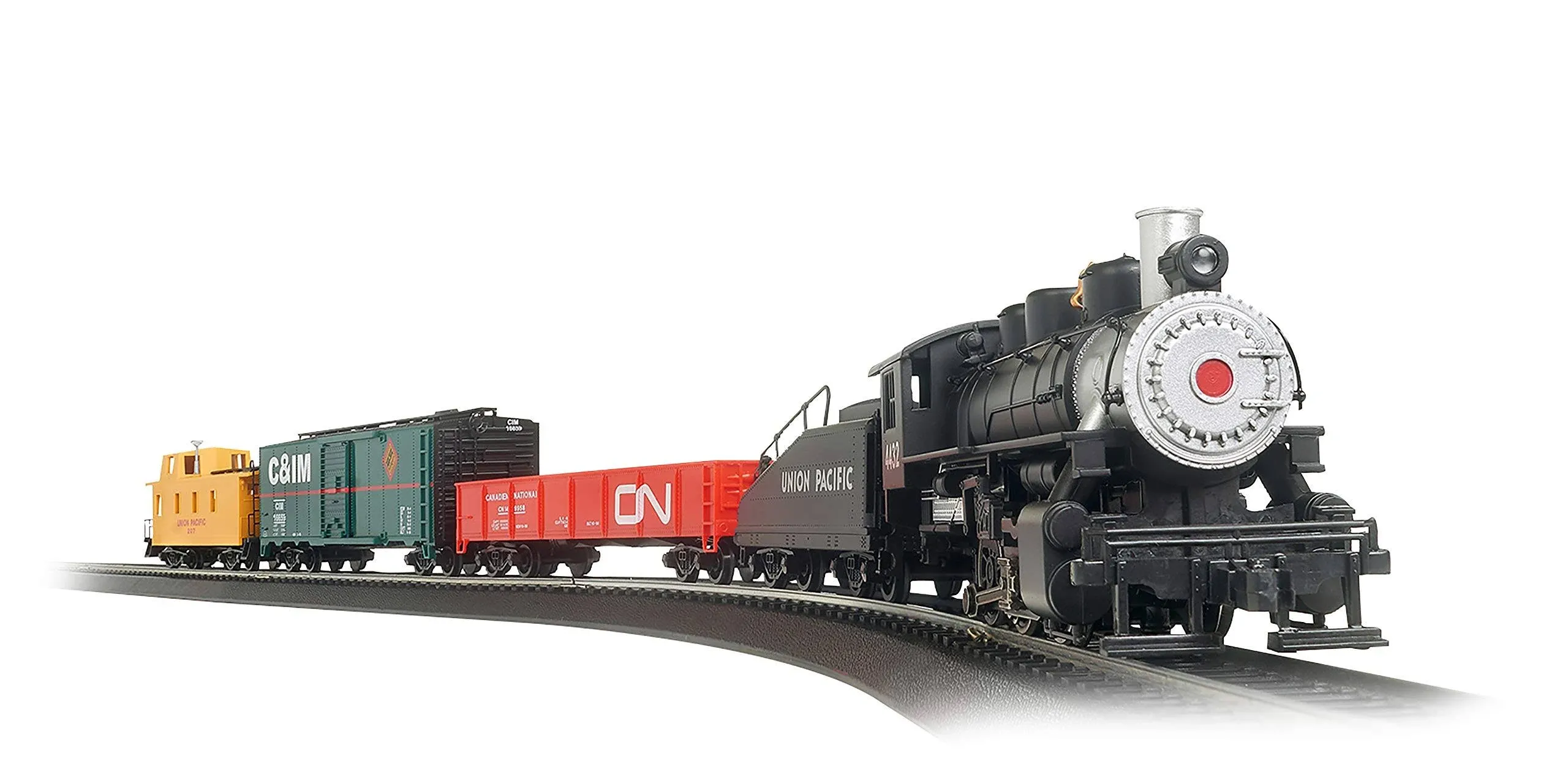 Bachmann 00692 Union Pacific Flyer HO Gauge Steam Starter Freight Train Set MT