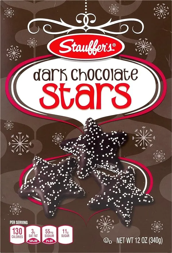 Stauffers Dark Chocolate Stars 12 oz. Box (1 Box)