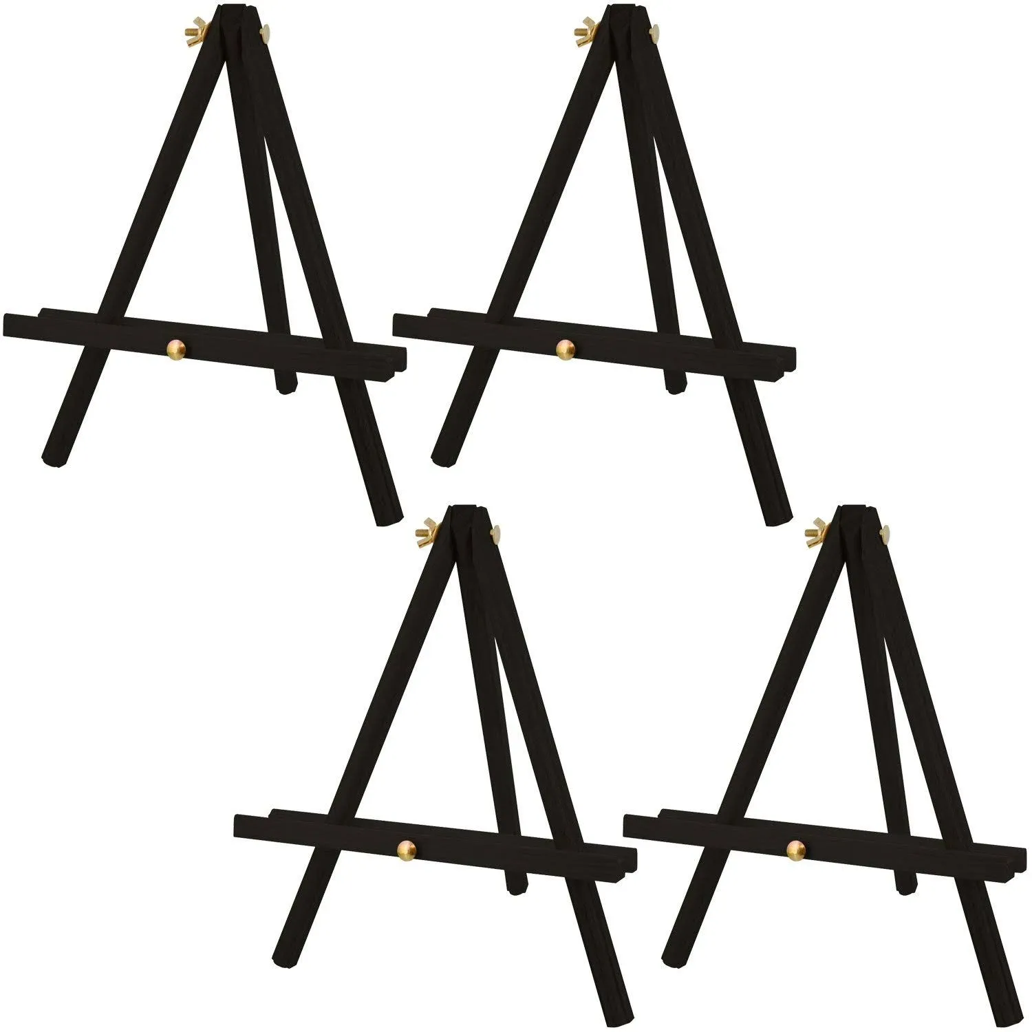 U.S. Art Supply 15" High Aluminum Tabletop Display Easel, Portable Artist Tripod Stand - Holds Canvas, Paintings, Books