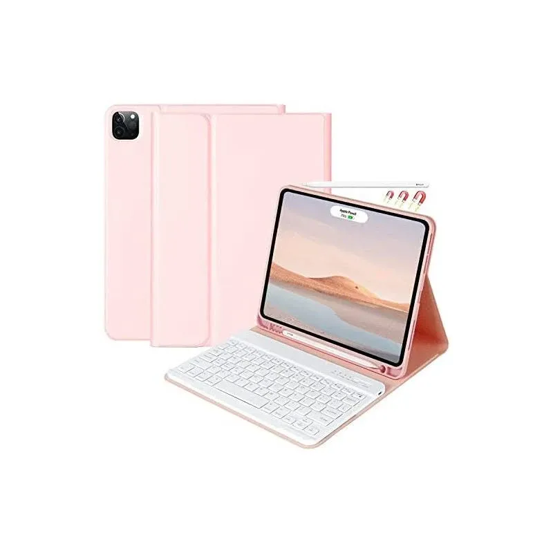 TQQ for iPad Air 13-inch (M2) 2024 & Pro 12.9 inch 2022 Case with Keyboard, Keyboard Case for 12.9-inch iPad Pro 6th/5th Generation - with Pencil