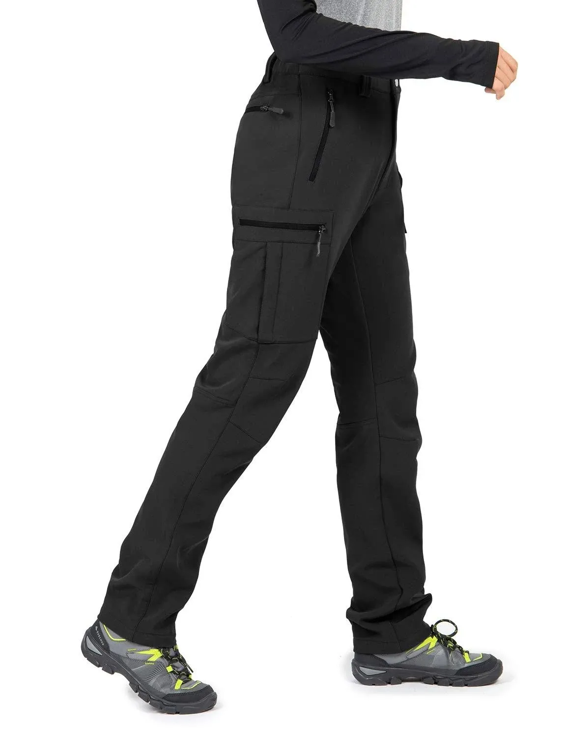 Wespornow Women's-Fleece-Lined-Hiking-Pants Snow-Ski-Pants Water-Resistance ...