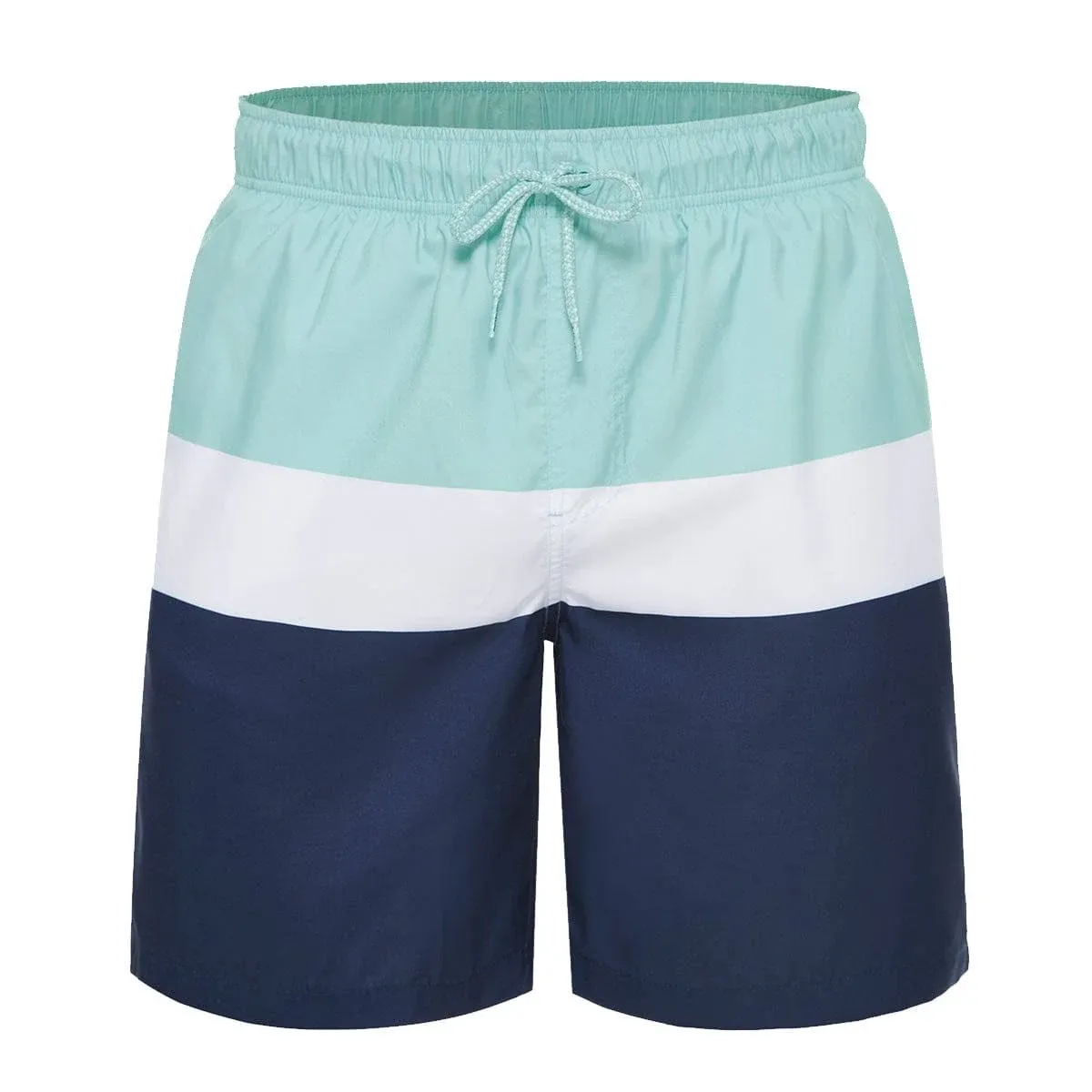 Rokka&Rolla Men's 8" Mesh Lined Swim Trunks, Up to Size 2XL - Ice Cold Blue