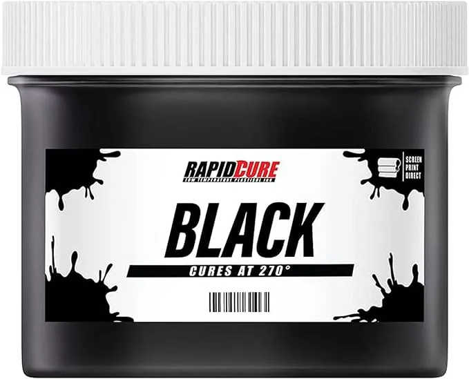 Rapid Cure® Screen Printing Ink Black (Quart - 32oz.) - Plastisol Ink for Screen Printing, Screen Printing Paint for Fabric - Tshirt Ink by Screen Print Direct, Black Ink for Silk Screens