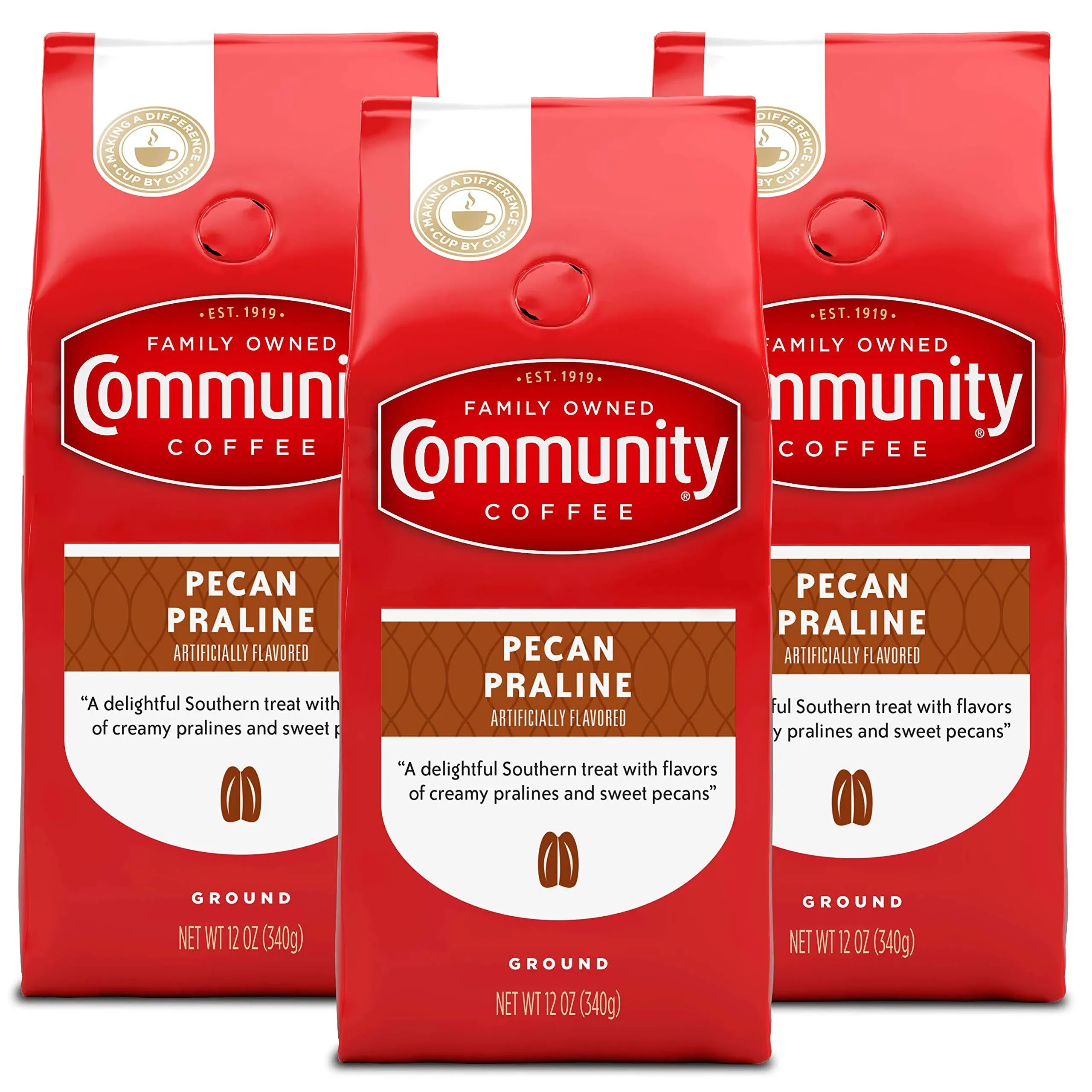 Community Coffee Pecan Praline Flavored 36 Count Coffee Pods, Medium Roast, Compatible with Keurig 2.0 K-Cup Brewers, 36 Count (Pack of 1)