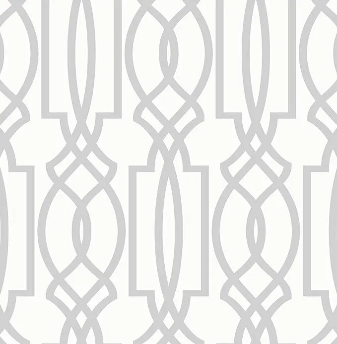 NextWall Deco Lattice Peel & Stick Wallpaper - Gray