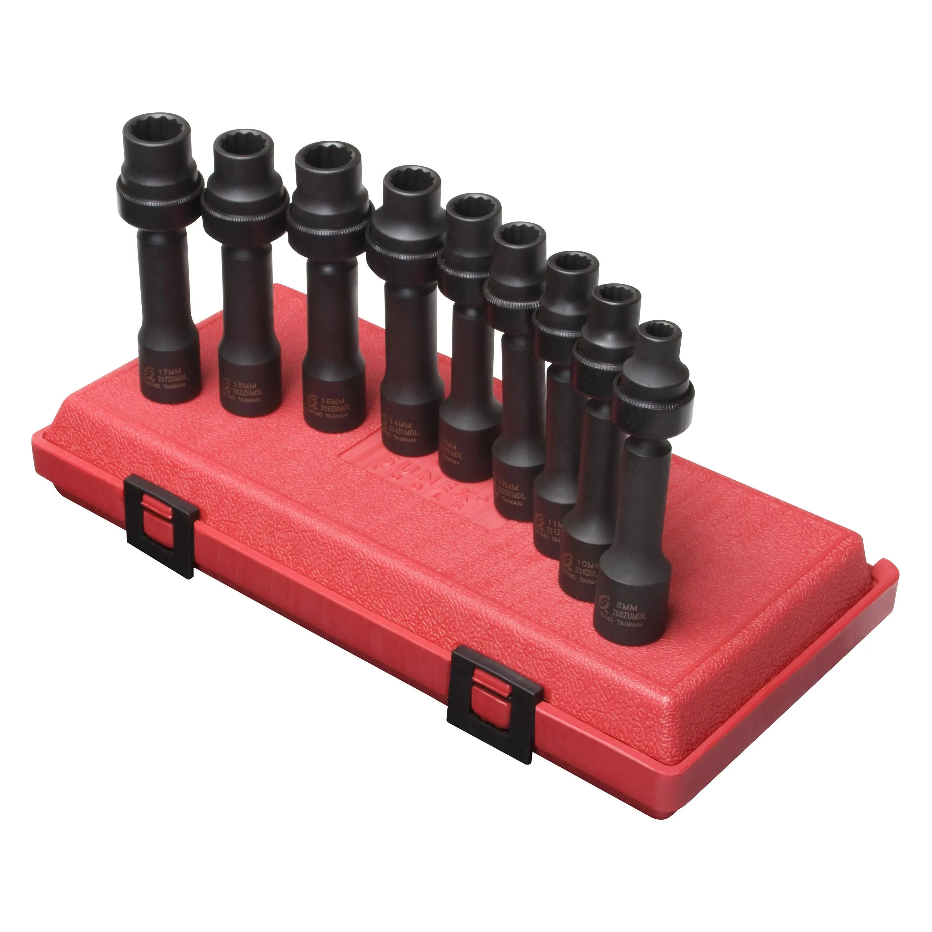 Sunex 2695 9 Piece 1/2" Drive 12 Point Metric Driveline Socket Set