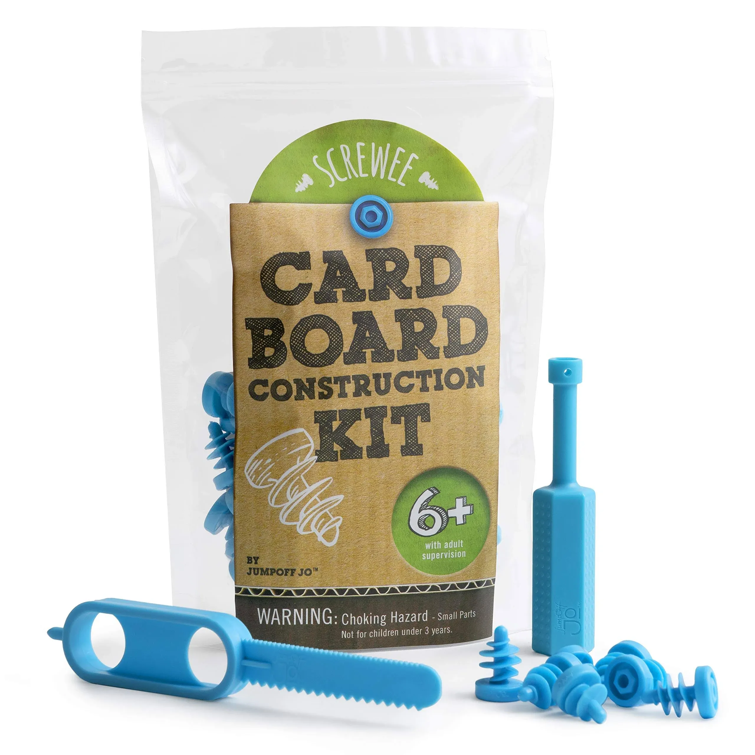 Jumpoff Jo Cardboard Construction Kit 36 Cardboard Screws, 1 Screwdriver, 1 ...