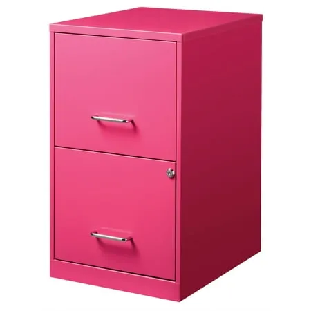 Hirsh 2 Drawer File Cabinet in Pink