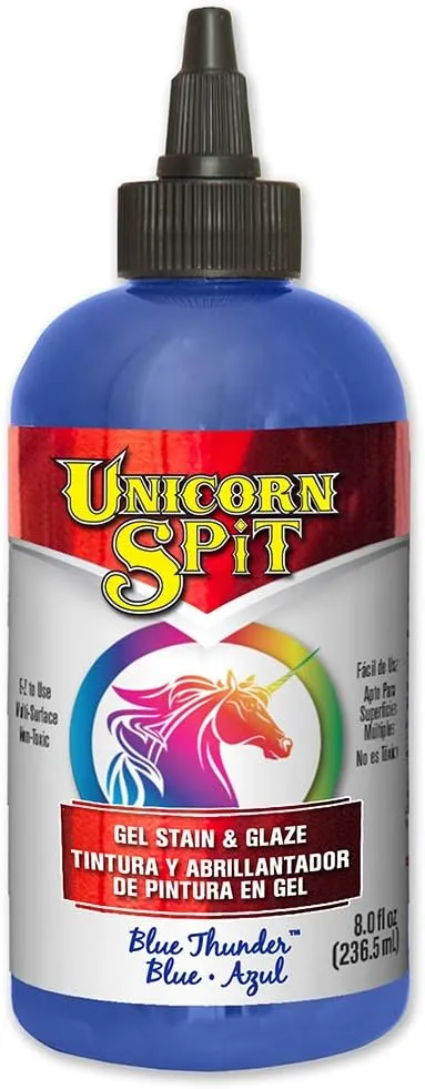 Unicorn SPiT 5771008 Gel Stain and Glaze, Blue Thunder 8.0 FL OZ Bottle