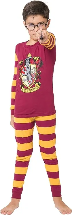 Intimo Harry Potter Kids All Houses Crest Pajamas (Slytherin, 10)