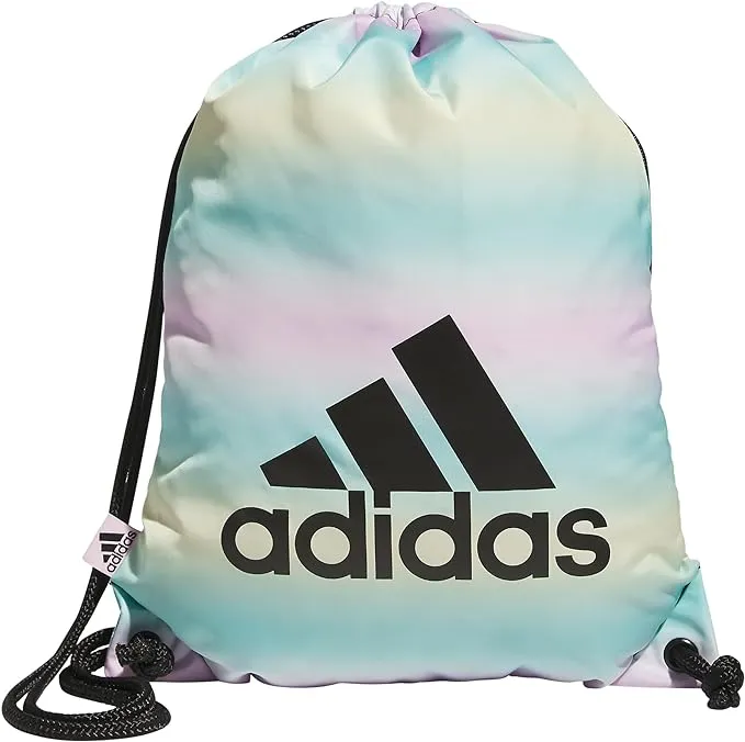 adidas Ready Sackpack, Off White/Pulse Magenta Pink/Preloved Ink Blue, One Size