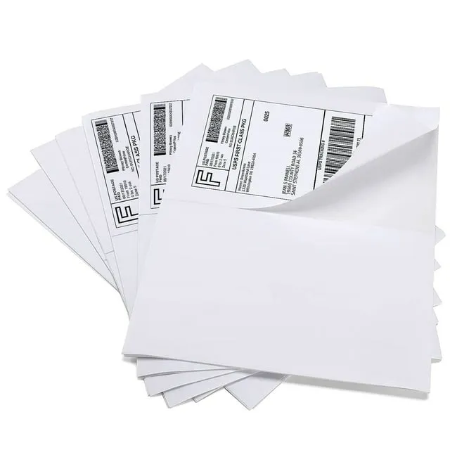 NefLaca Half Sheet Self Adhesive Shipping Labels for Laser and Inkjet Printers  5.5  x 8.5   500 Labels