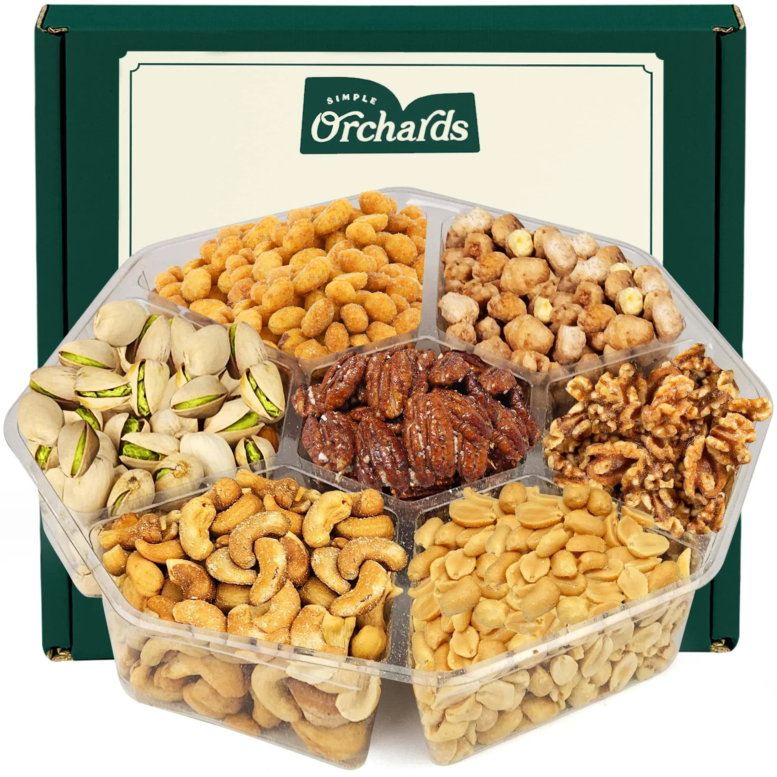 Assorted Nuts - Gourmet Nuts Gift Basket Platter with A Variety of Freshly ...