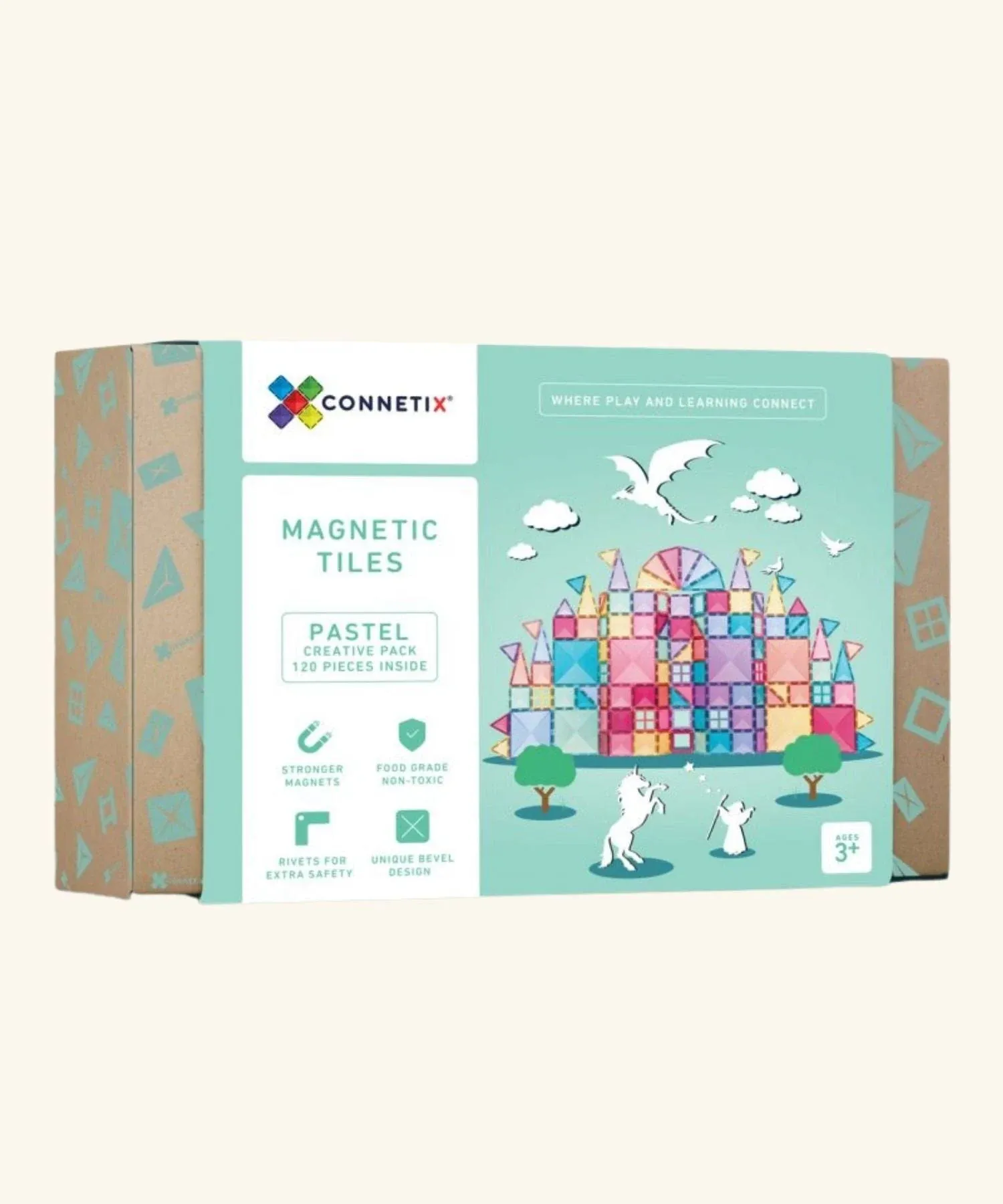 Connetix Magnetic Tiles | Pastel Creative Pack (120 pcs)