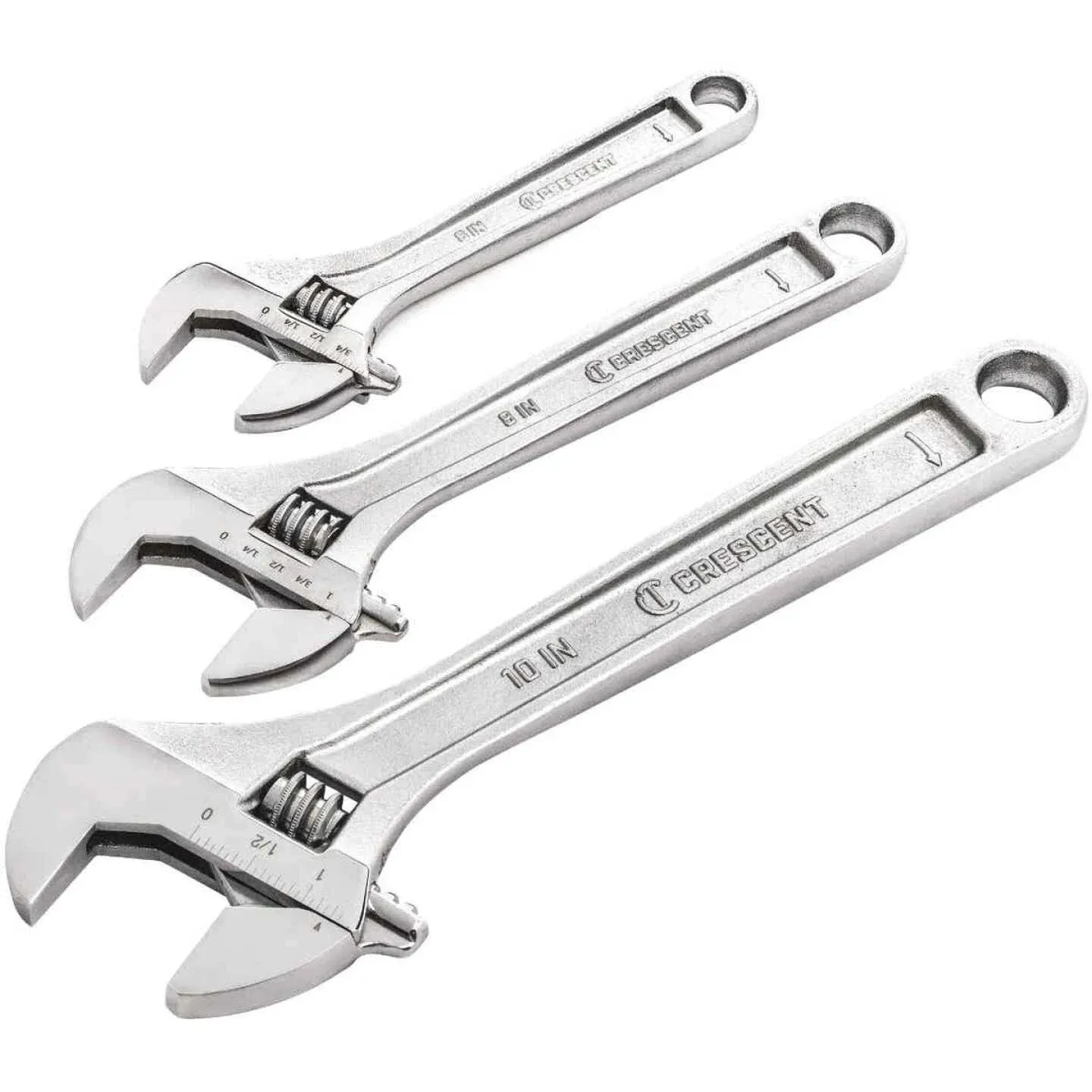 3 Pc. Crescent Brand Adjustable Wrench Set AC3PC - Brand New