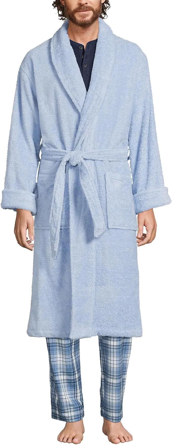 Men's Big and Tall Calf Length Turkish Terry Robe