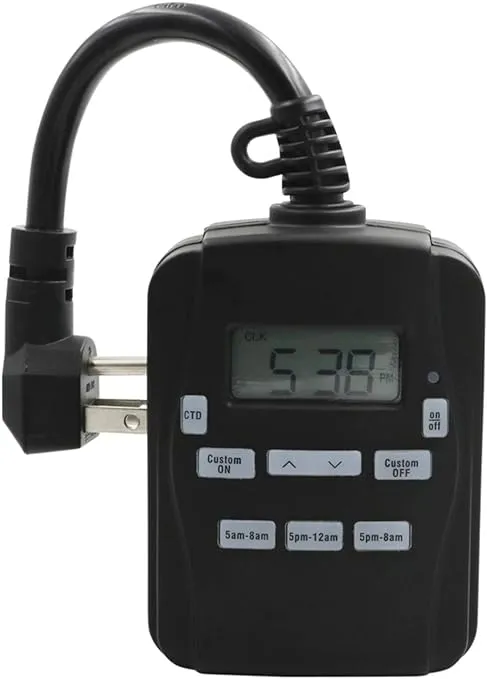 Prime TNODP23 EZ-Set 2-Outlet 24-Hour Digital Outdoor Timer