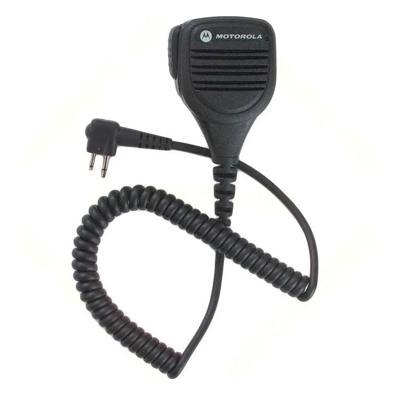 Motorola Original OEM PMMN4013A Remote Speaker Microphone with 3.5mm Audio Jack, Coiled Cord Swive